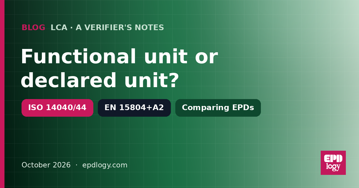 Functional unit or declared unit? — cover
